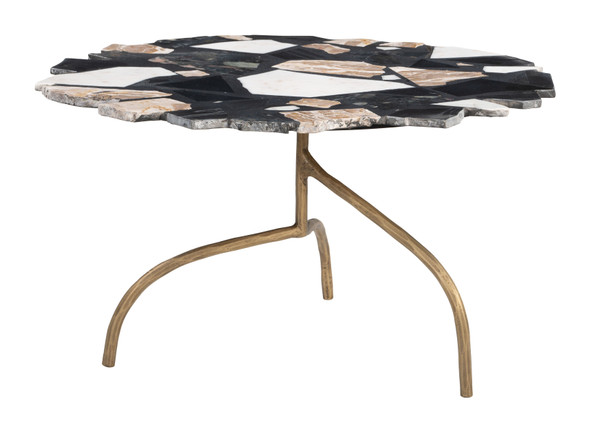 Baia Multicolor Terrazzo and Iron Coffee Table