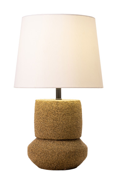 Seina Natural Terracotta Clay Solar Table Lamp with USB Port