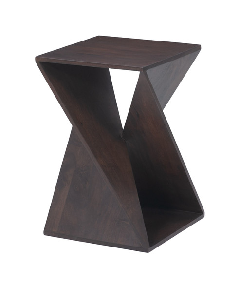 Alba Walnut Mango Wood Square Accent Table