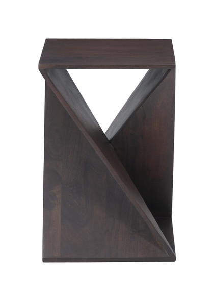 Alba Walnut Mango Wood Square Accent Table