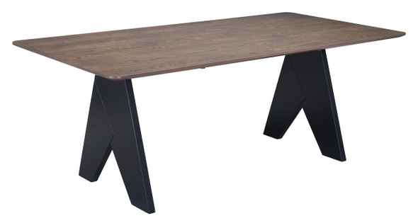 Lisse Espresso Rubberwood Rectangular Dining Table