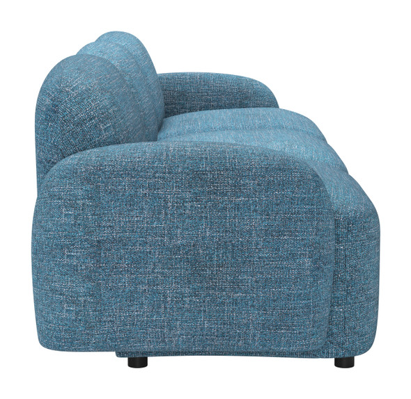 Cleo Blue Rubberwood and Polyester Modular Sofa