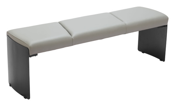 Mur Gray Steel and Polyurethane Bench
