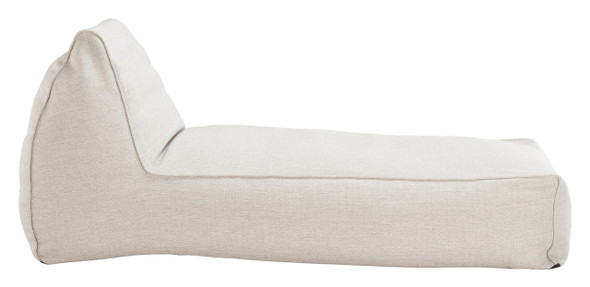 Kalm Beige Olefin and Textilene Chaise Lounge for Outdoor Use