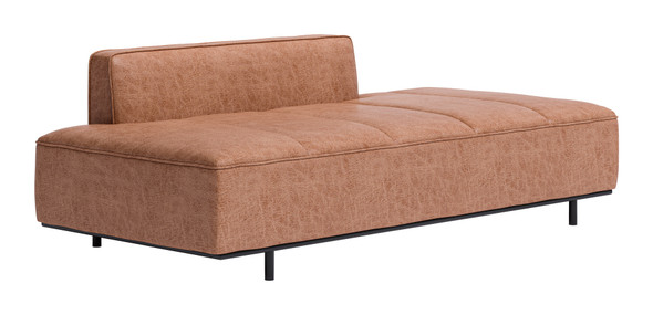 Confection Brown Steel and Polyurethane Sofa