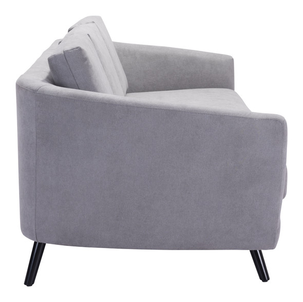 Divinity Gray Rubberwood and Polyester Sofa