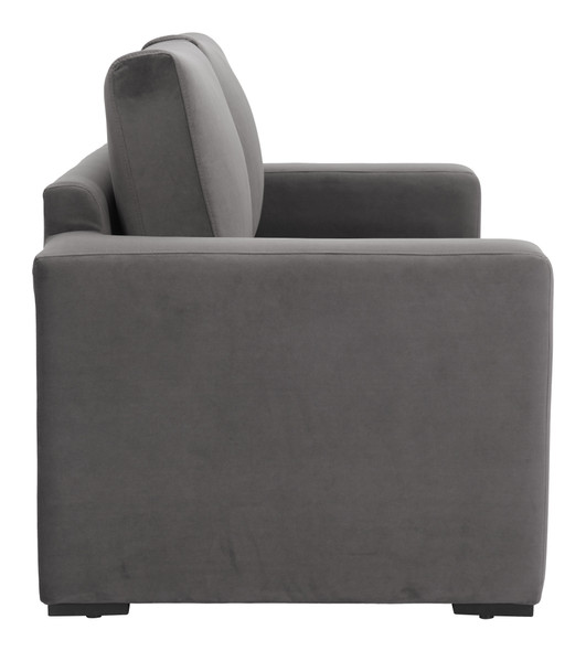 Jide Gray Rubberwood and Polyester Sleeper Sofa