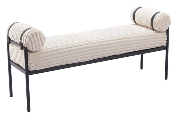 Barrow Cream Steel and Polyester Bench