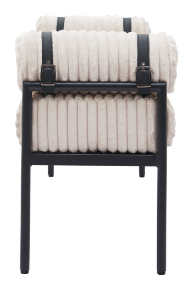 Barrow Cream Steel and Polyester Bench