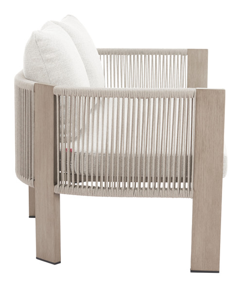 Rebel Beige Aluminum and Polyester Sofa for Outdoor Use