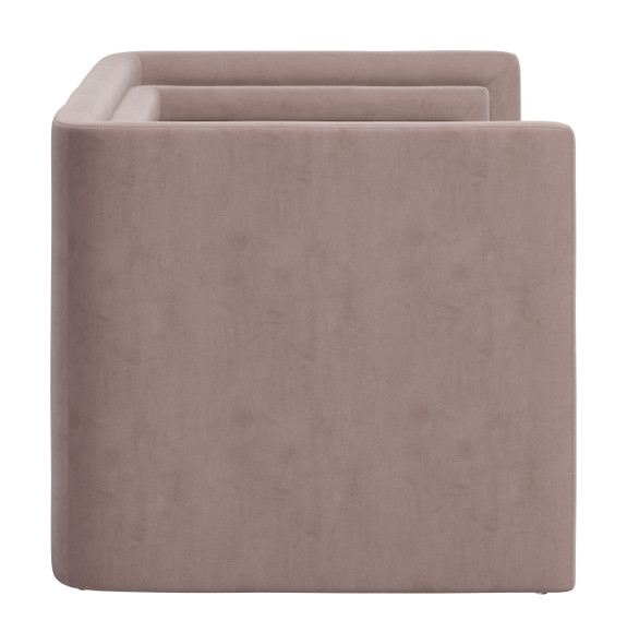 Trippel Taupe Pine Wood and Polyester Loveseat
