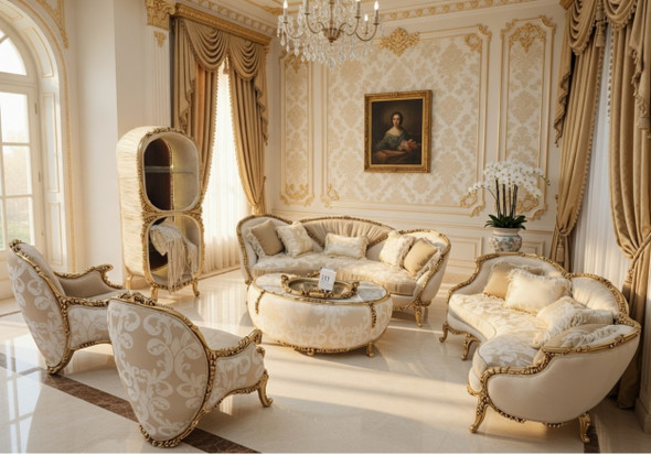 Heritage Traditional Living Room Furniture | Deep-Button Tufted Craftsmanship