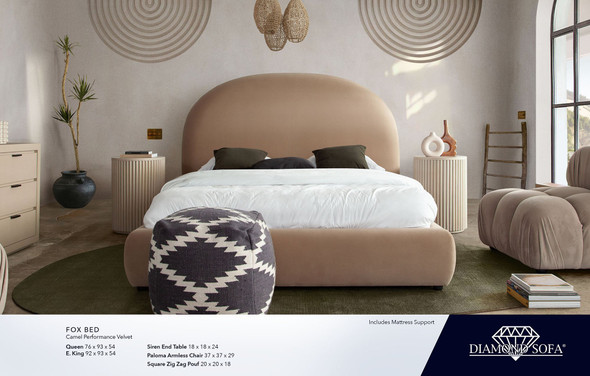 Fox Queen Bed, Multiple Listed Finish Options, 76 in. W x 93 in. D x 54 in. H