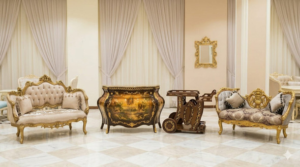 Luxury Royal Sofa Set & Table for Elegant Living Room