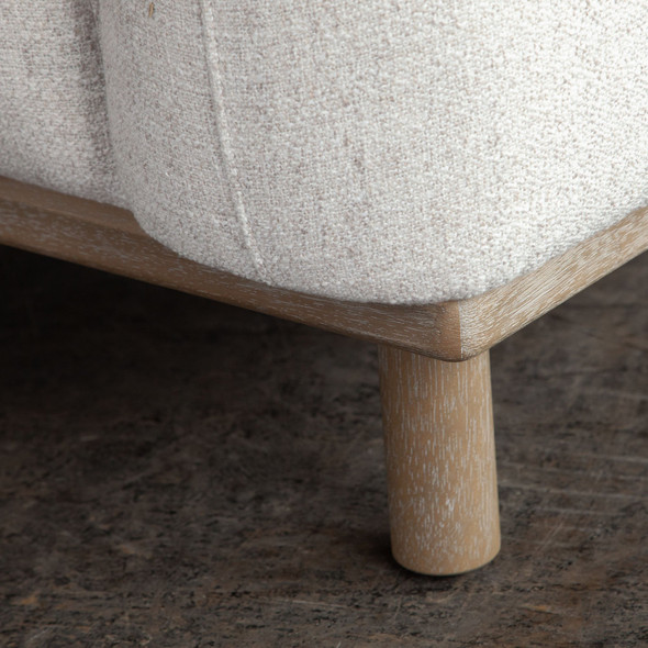 Larson Sofa, Light Barley Fabric, 83 x 34 x 32 Inches, 18.5-Inch Seat Height