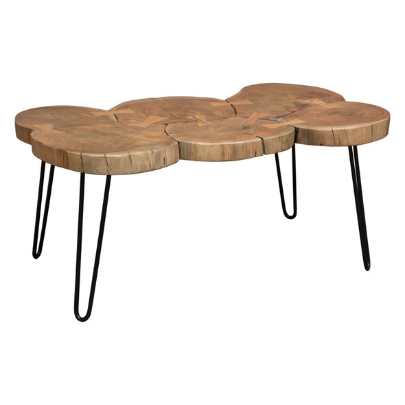 Joss Table in Live Edge Acacia Wood Log, 39-Inch W x 28-Inch D x 18-Inch H
