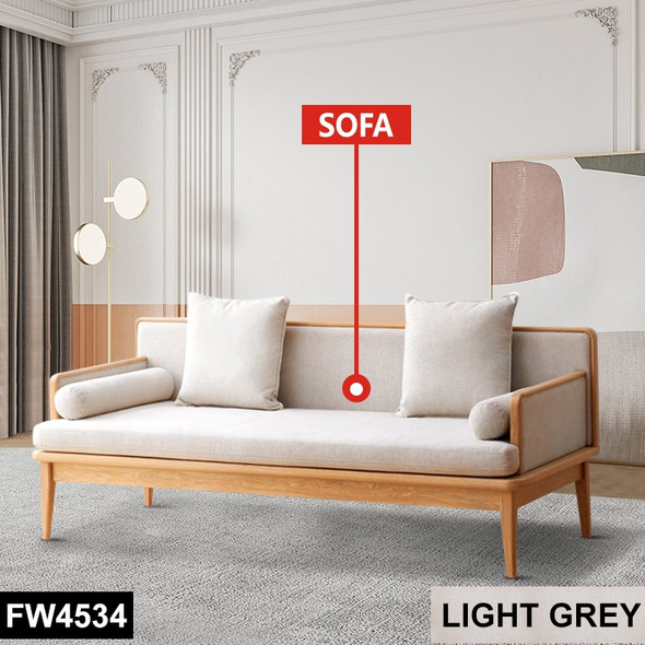 78-Inch Light Gray Flannel Sectional Sofa with Supportive Seat Cushioning
