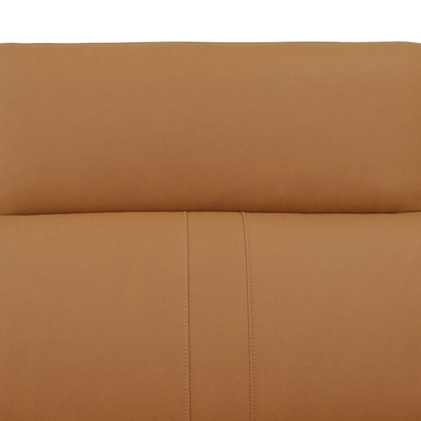 Light Brown 6-Piece Breathable Leather Power Reclining Corner Sectional