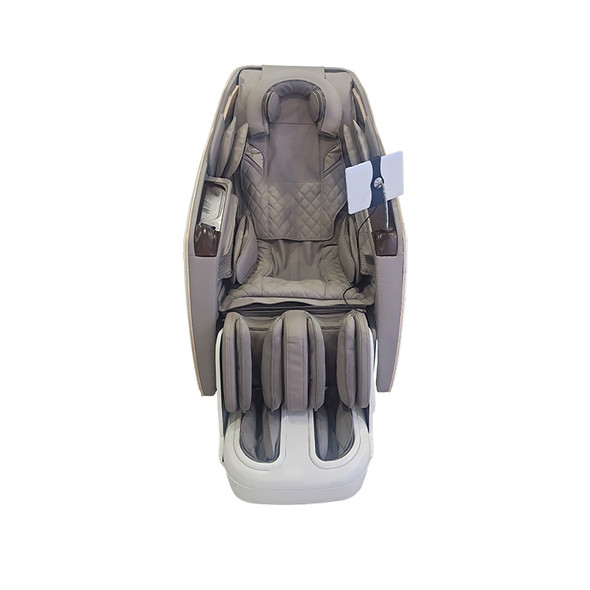 A21 White Full-Body Massage Chair with Coordinated Lower Section and Seat Arm