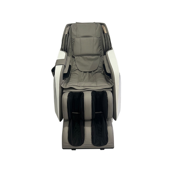 A22 White and Gray Full-Body Massage Chair with Coordinated Lower Section