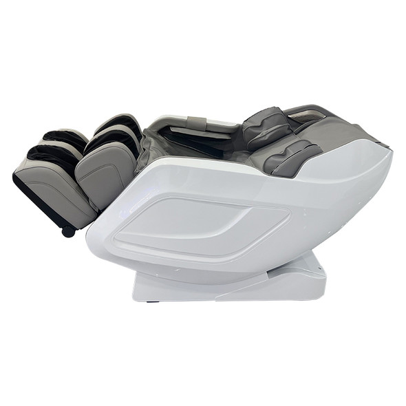 A22 White and Gray Full-Body Massage Chair with Coordinated Lower Section