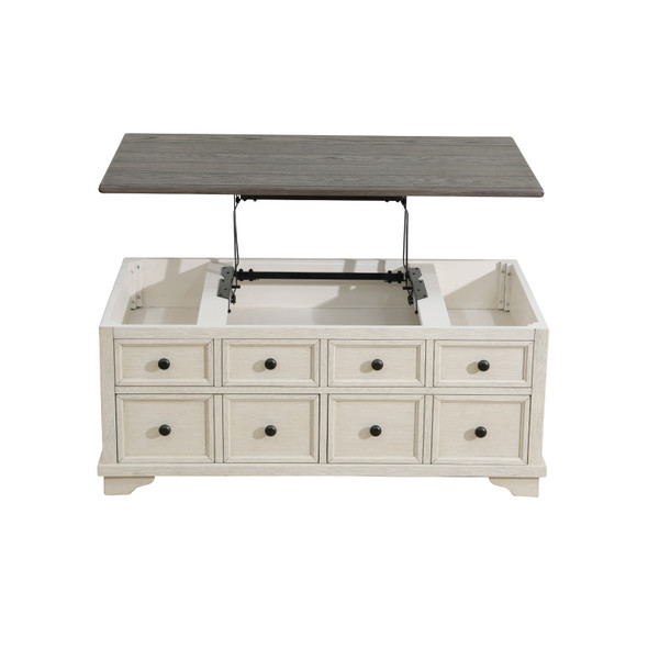 Dark Gray MDF and White Oak Storage Desk with Drawers and Contrasting Wood