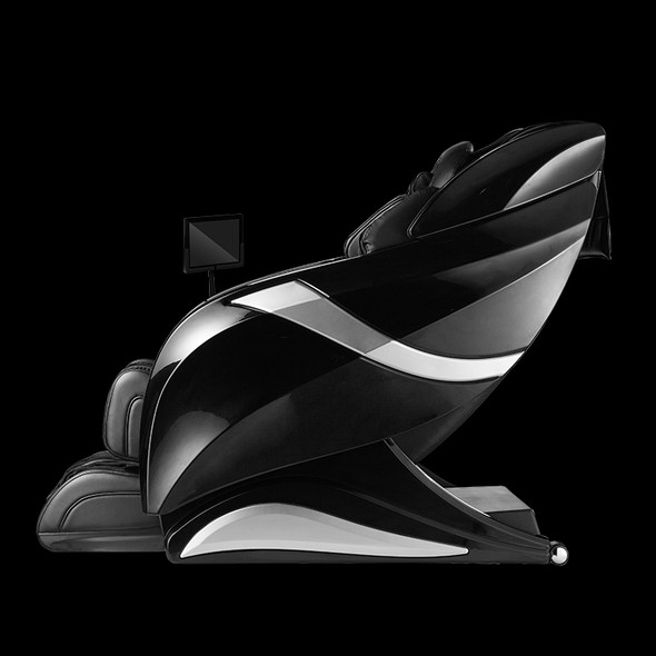A08S Black Full-Body Electric Massage Chair with Enclosed Foot Compartment