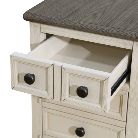 Dark Gray MDF and White Oak Side Cabinet with Concealed Storage and Sofas Chairs