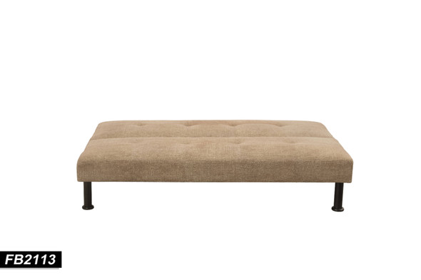 Pale Brown Linen Convertible Sleeper Sofa with Adjustable Construction