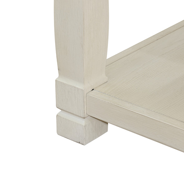 Light Brown MDF and White Oak Cocktail Table with Lower Shelf and Compact Design