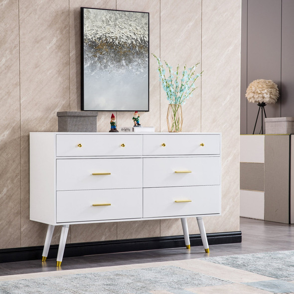 Modern Stone-Look MDF Storage Cabinet with Wood Construction