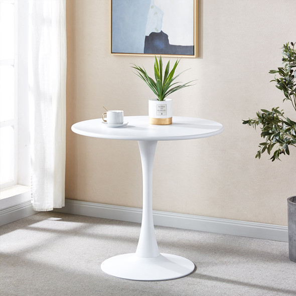 White Metal Dining Table