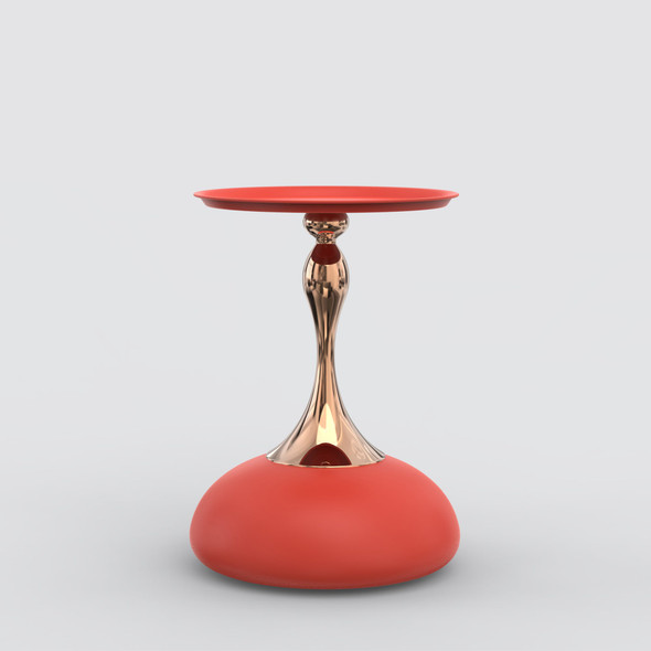 Black Metal Round End Table