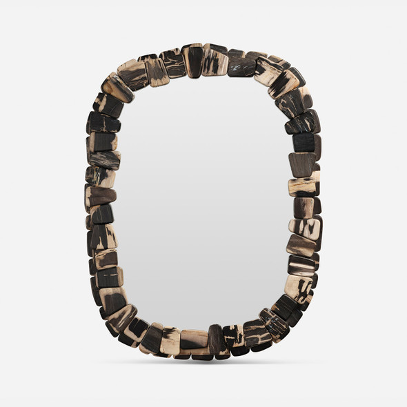 Bronte 30-Inch Mirror - Dark Mix Petrified Wood