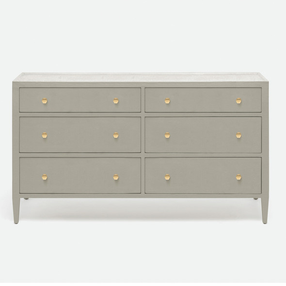 Jarin 60-Inch Dresser - Light Gray Faux Belgian Linen