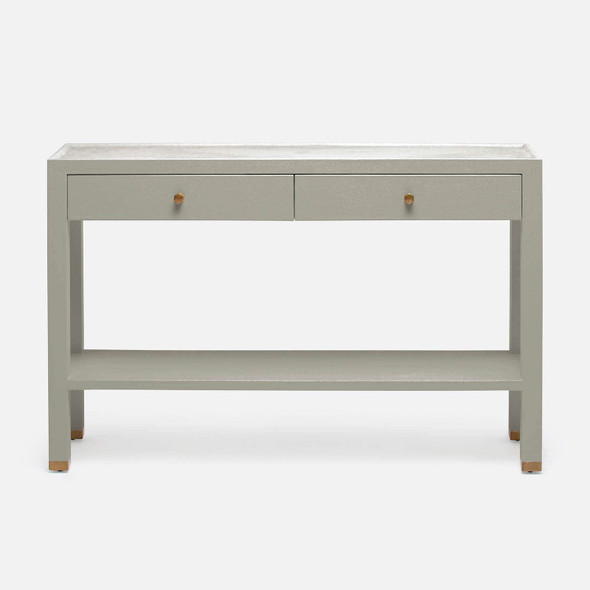 Jarin 48-Inch Light Gray Faux Belgian Linen Console Table (48 x 12 x 31 Inches)