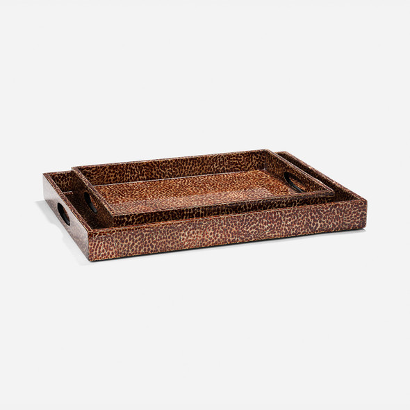 Della 216-Piece Tray Set - Burnt Sienna Lacquered Eggshell - Set Of