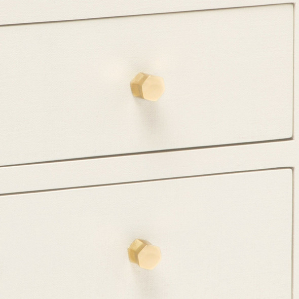 Jarin 36-Inch White Faux Belgian Linen Dresser