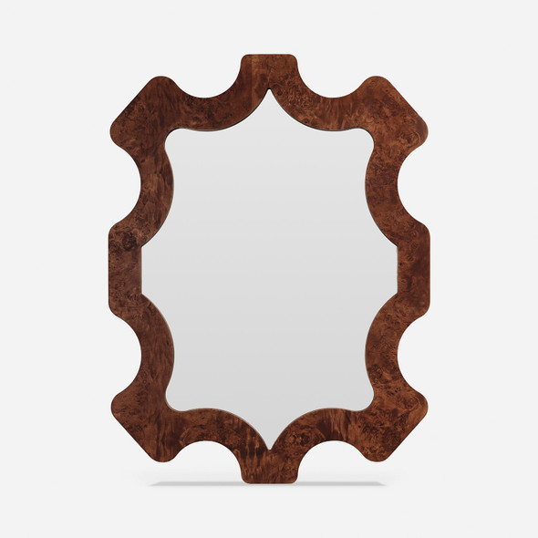 Rafael 30-Inch Mirror - Brown Stain Burl