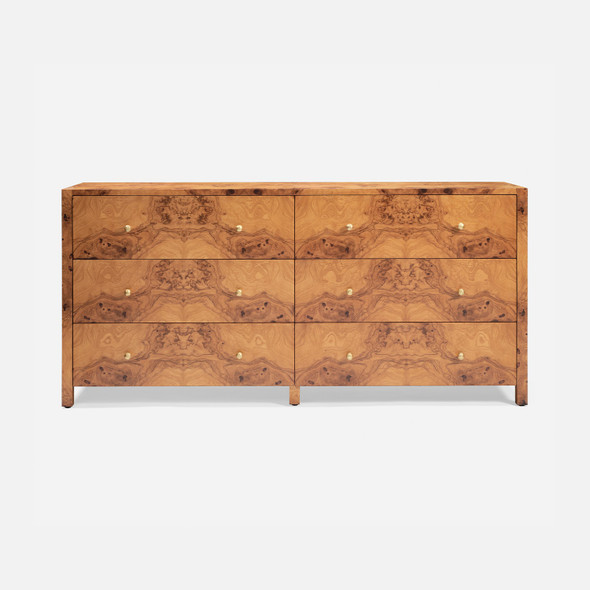 Lindsey 72-Inch Dresser - Gray Burl Veneer