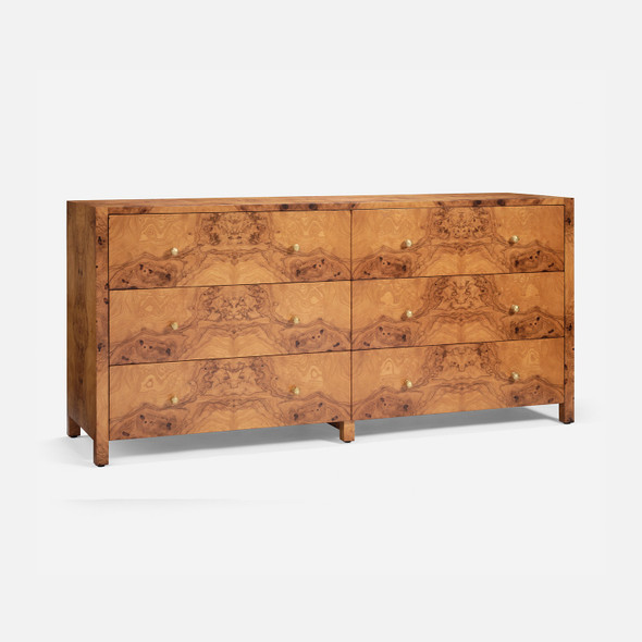 Lindsey 72-Inch Dresser - Gray Burl Veneer