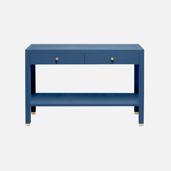 Jarin 48-Inch True Navy Faux Belgian Linen Console Table (48 x 18 x 31 Inches)