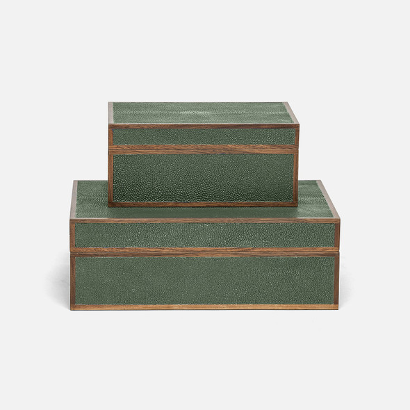 Cooper 29-Piece Box Set - Juniper Realistic Faux Shagreen and Walnut Veneer - Set Of