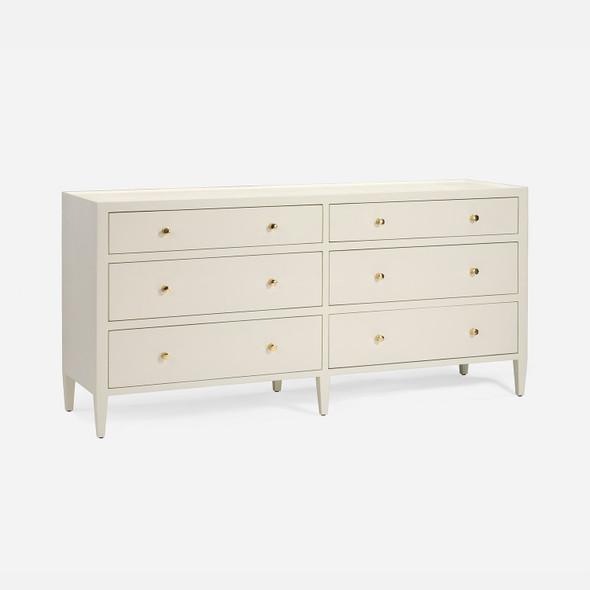 Jarin 72-Inch Dresser - White Faux Belgian Linen