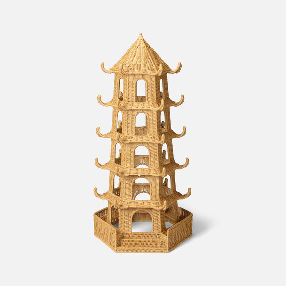 Bardot Decorative Pagoda - Light Honey Rattan - Large
