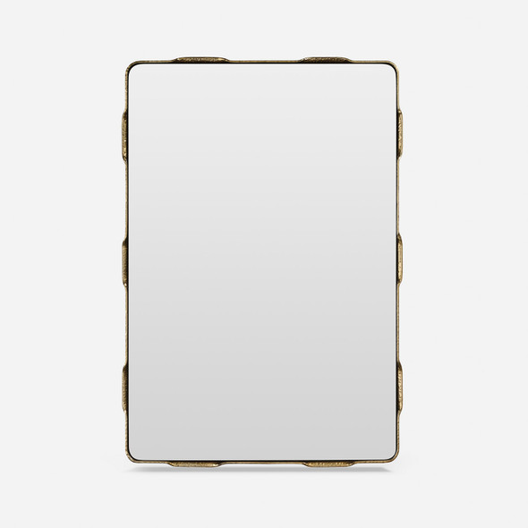 Colsen 26-Inch Mirror - Antiqued Brass Hand Hammered Iron