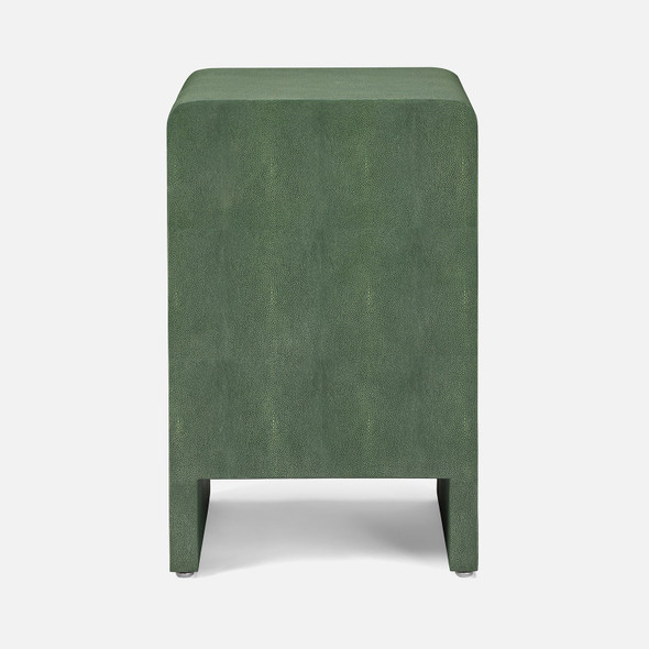 Harlow 18-Inch Nightstand - Juniper Realistic Faux Shagreen