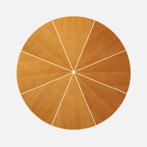 Novak 42-Inch Entry Table - Oak Gloss Veneer and Faux Bone