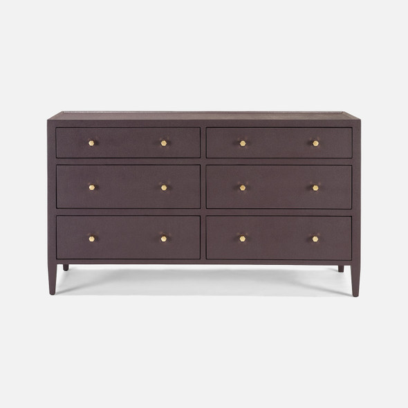 Jarin 60-Inch Dresser - Aubergine Faux Belgian Linen