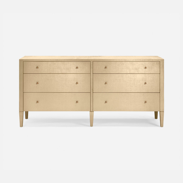 Conrad 72-Inch Dresser - Champagne Faux Raffia